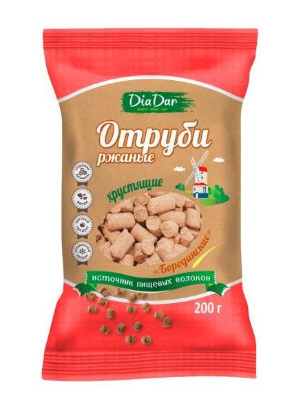Изображение товара Отруби диадар ржаные-бородинские хрустящие 200г Отруби диадар ржаные-бородинские хрустящие 200г фотография